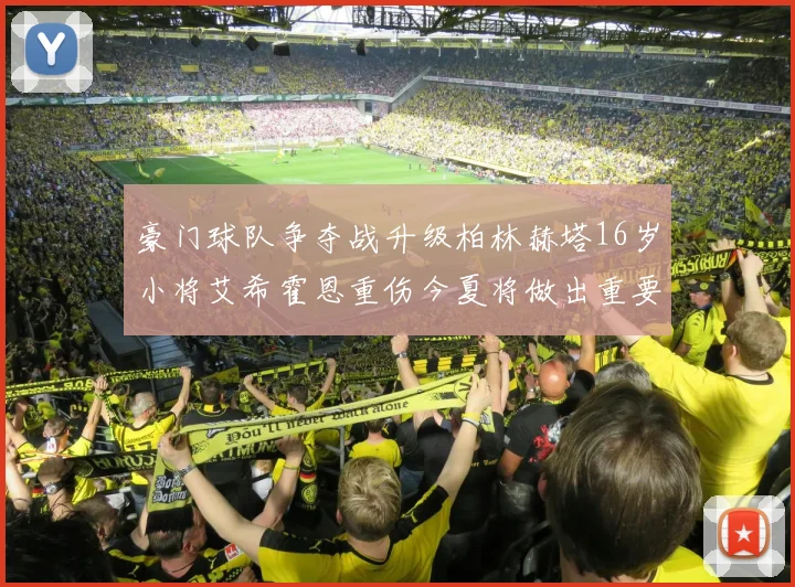 豪门球队争夺战升级柏林赫塔16岁小将艾希霍恩重伤今夏将做出重要决定